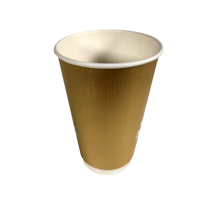 brushed golden paper cups